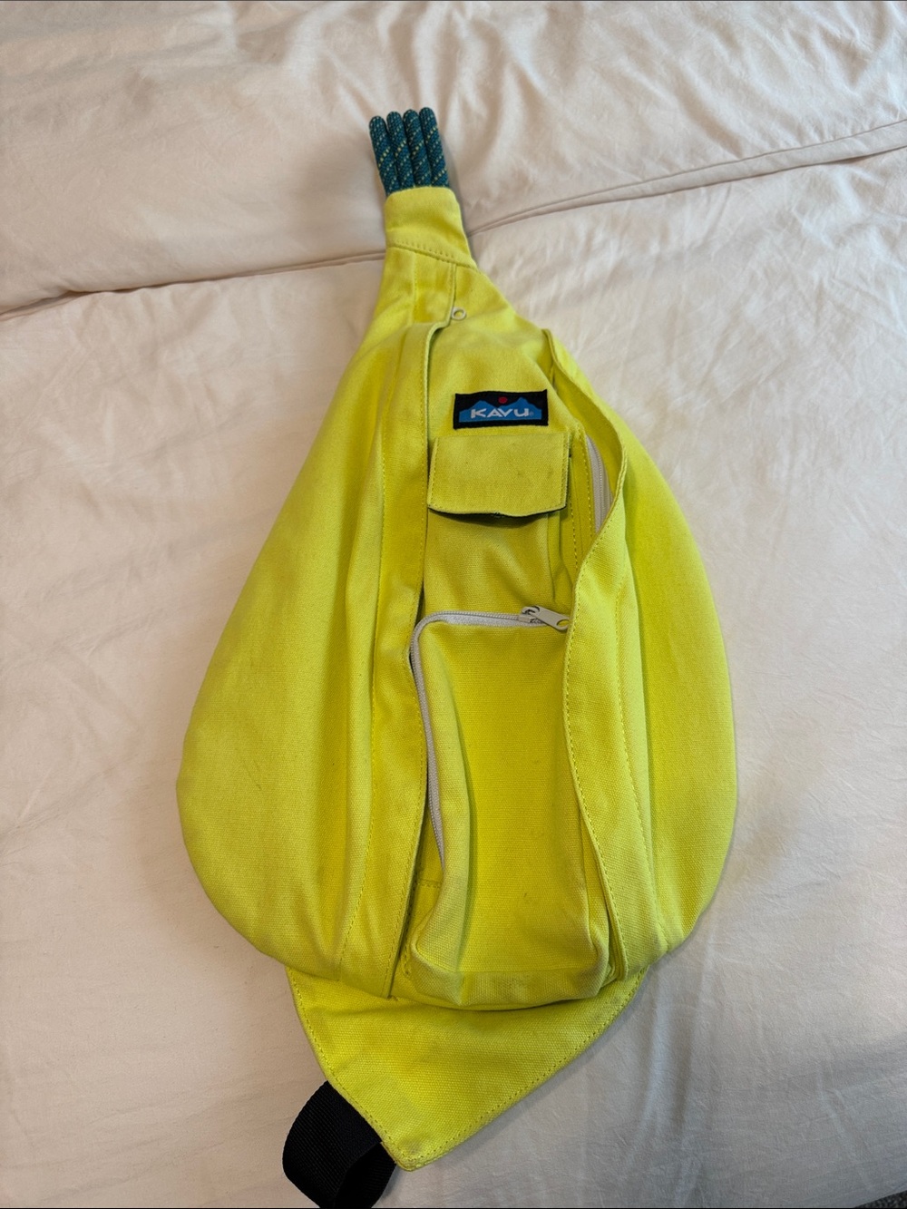 Kavu Neon Lime Rope Sling Crossbody Bag